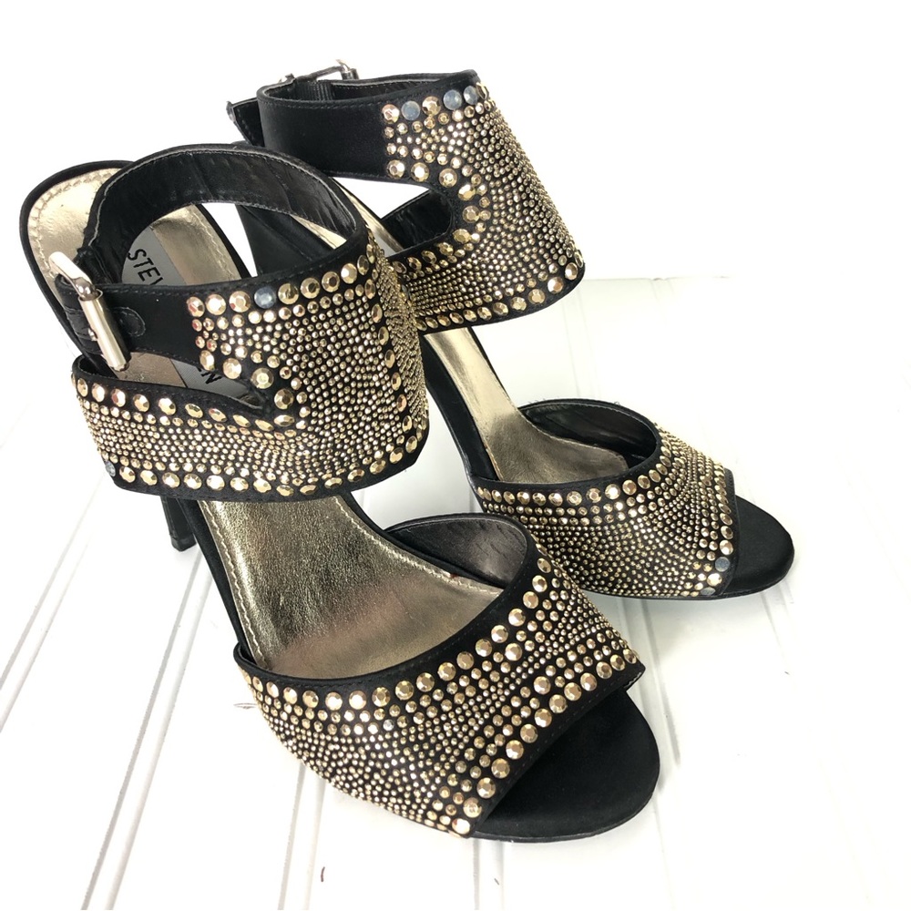 3 for $25 Steve Madden Haiile Gold Toned Studded Heels Sz. 9